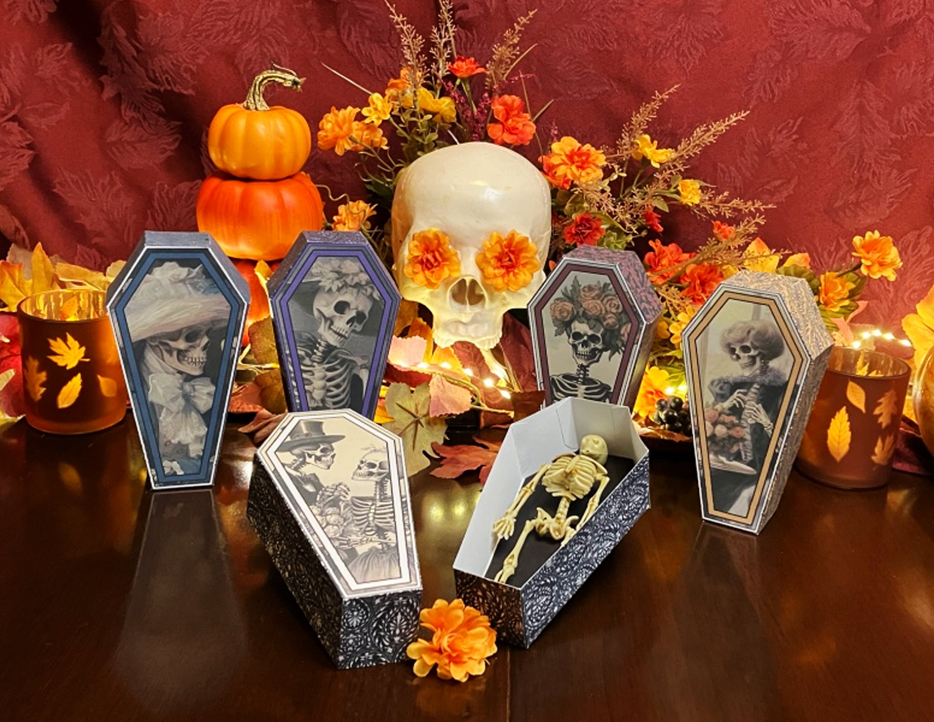 DIY Halloween Boxes, Candy Gift Boxes, Halloween Themed Gift Boxes 