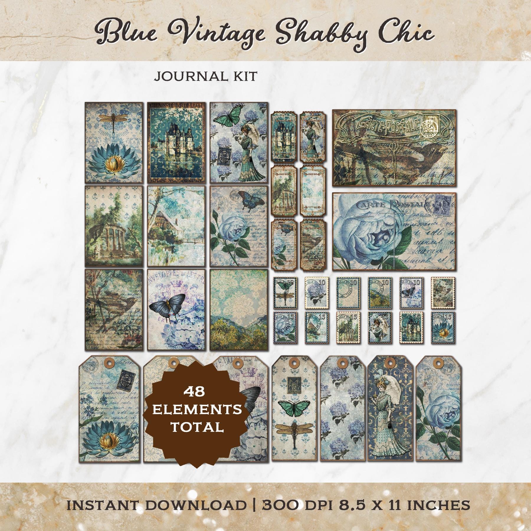 Blue Shabby Chic Vintage Junk Journal Kit, Blue Journal, Vintage, Antique, French, Journal Kit, Junk Journal, Vintage Journal, DIY - Etsy Blue Shabby Chic Vintage Junk Journal Kit, Blue Journal, Vintage, Antique, French, Journal Kit, Junk Journal, Vintage Journal, DIY - Etsy