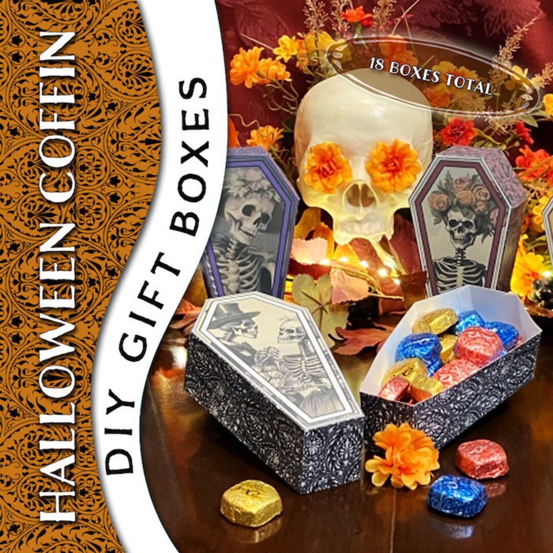 DIY Halloween Boxes, Candy Gift Boxes, Halloween Themed Gift Boxes 