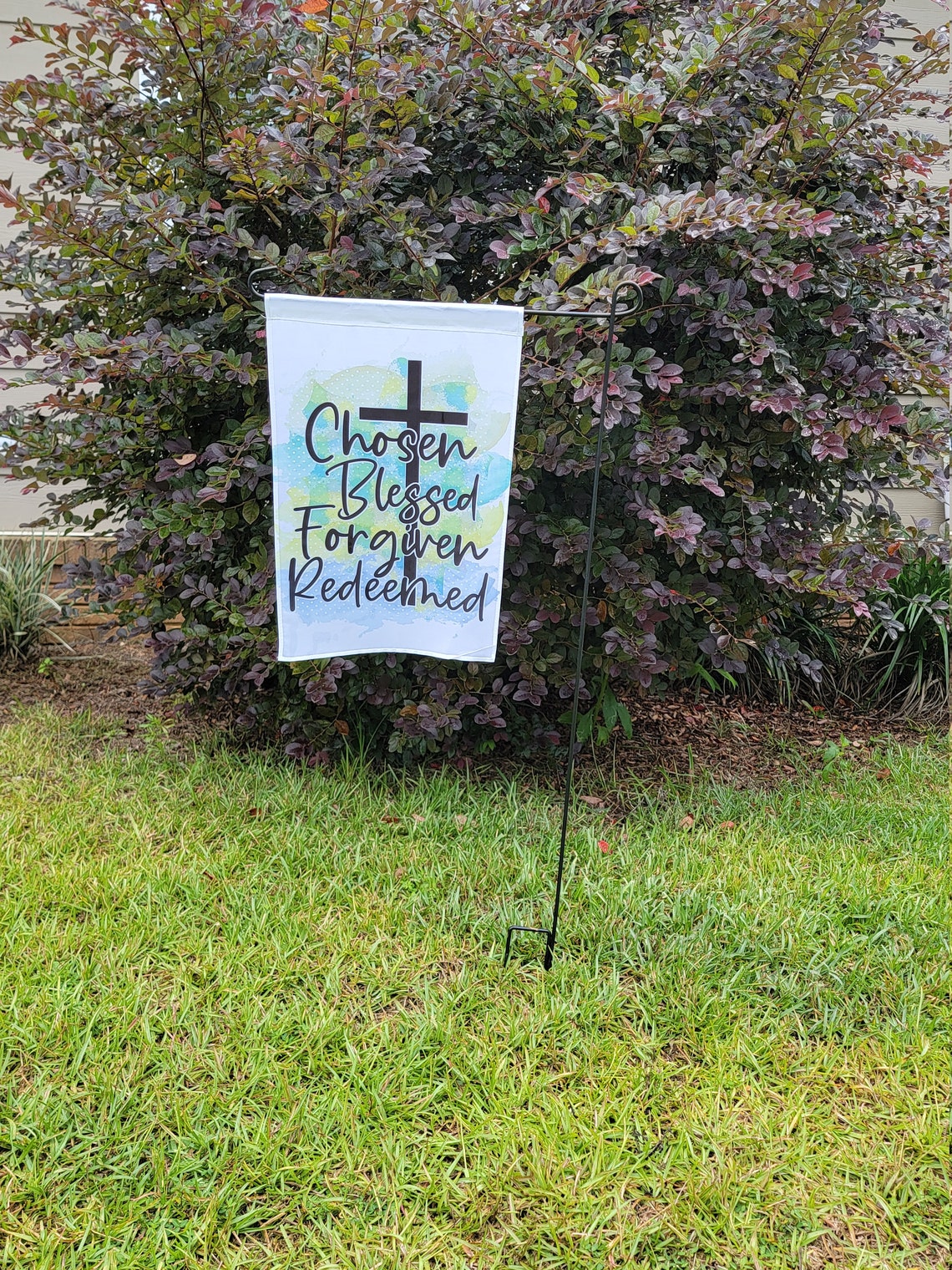 Garden Flag Christian Garden Flag Single Sided Chosen Etsy
