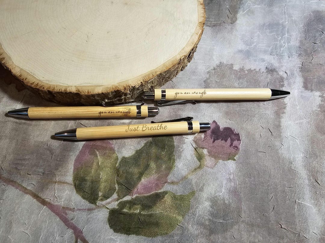 Custom Engraved Bamboo Pen Personalized - Etsy