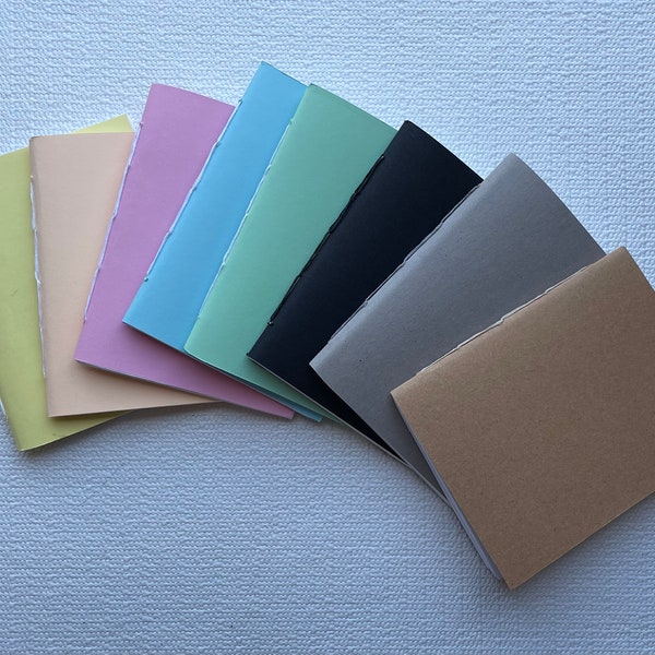 Small Stitch Bound Pocket Notebooks | Travel Journal | Blank or Lined Journal