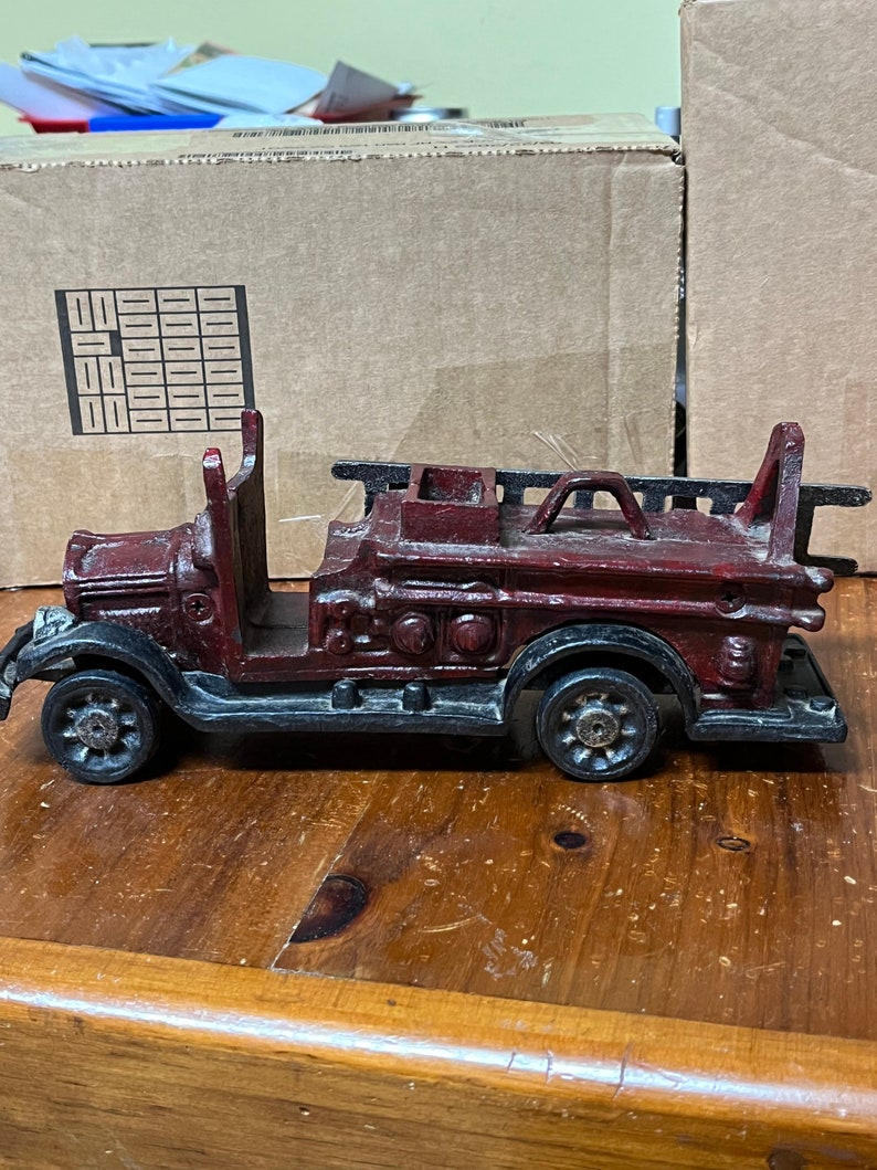 Cast Iron Fire Truck Etsy