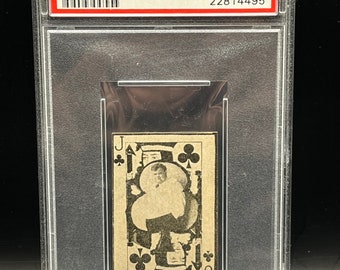 1928 W565 Charles Puffy Jack Of Clubs Hand Cut Card Graded PSA 8.5