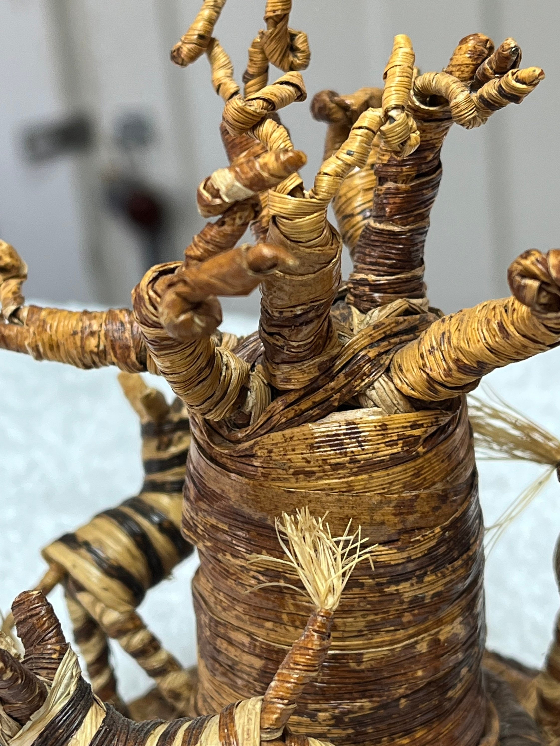 Kenyan Banana Leaf Fiber Baobab Tree With Zebras Etsy