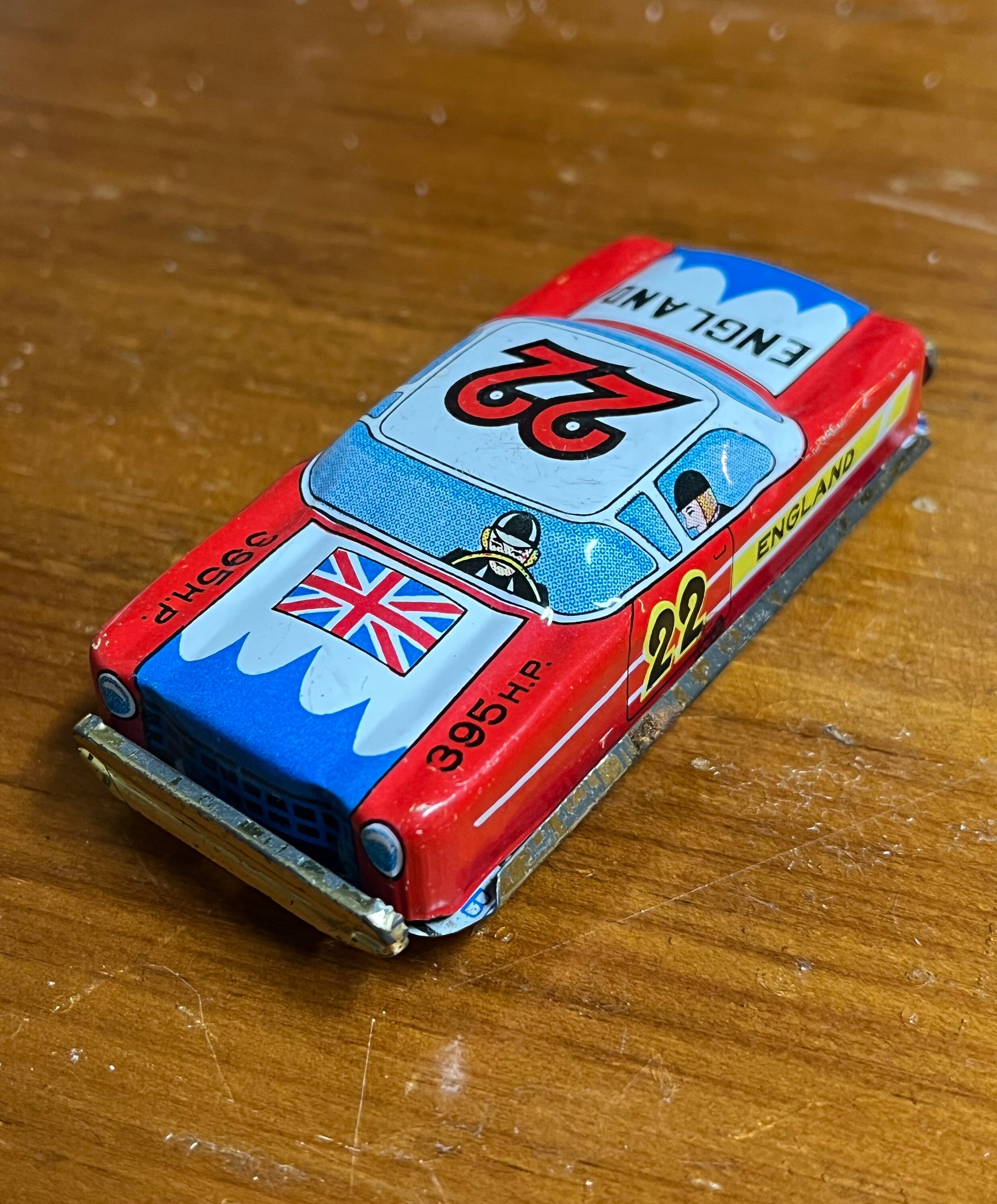 限定数のみ KSG【占領下の日本製パズルカー赤ゼンマイ】ブリキtin toy