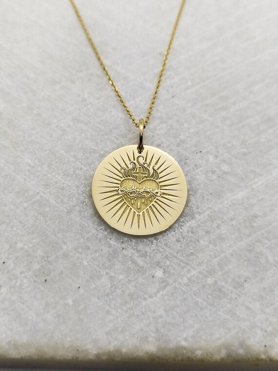 Of Jesus Religious Jewelry 14k Gold Oval Medal Charm Pendant