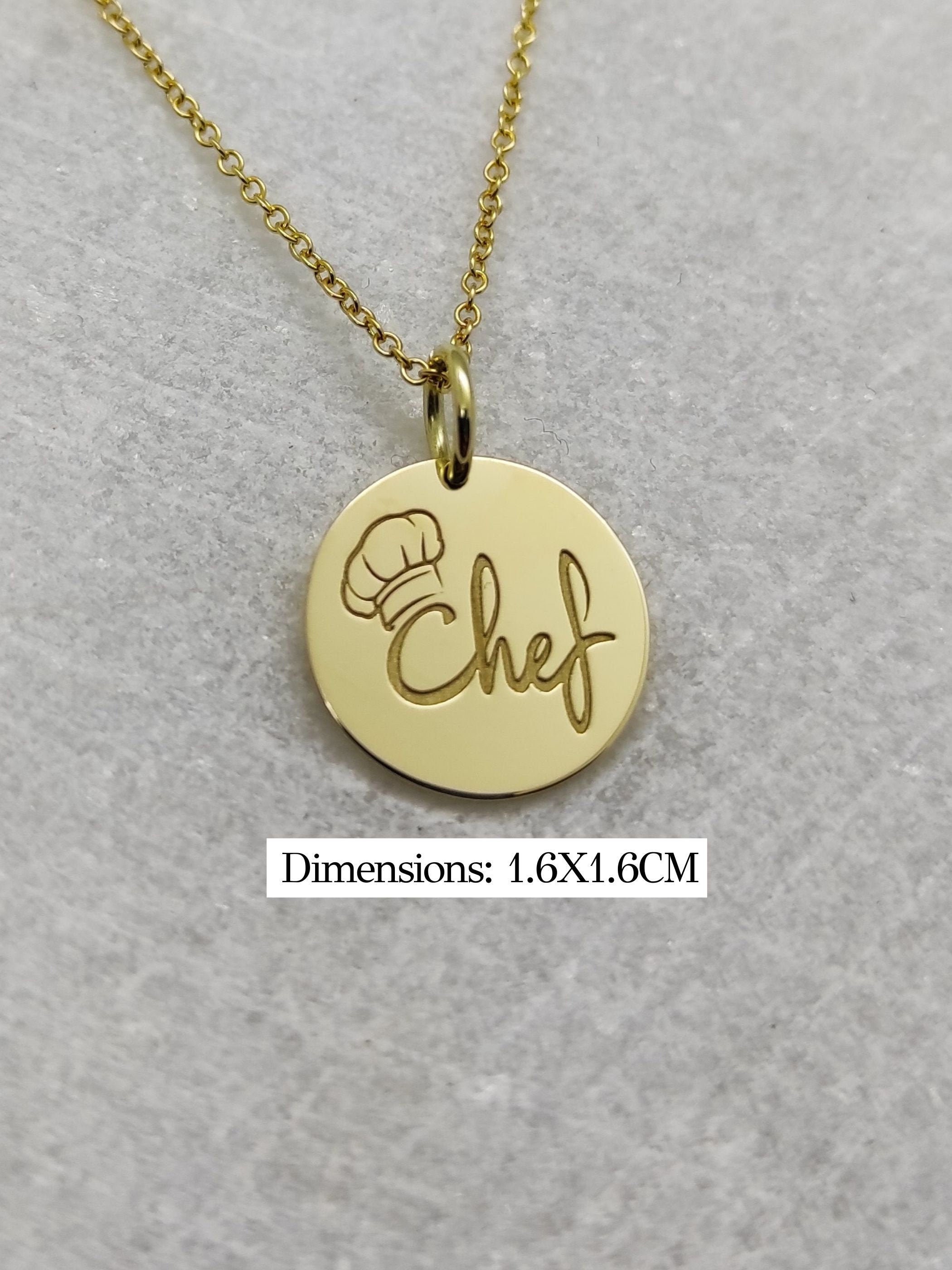 Chef Knife Necklace Chef Pendant 14K Solid Gold Charm Etsy