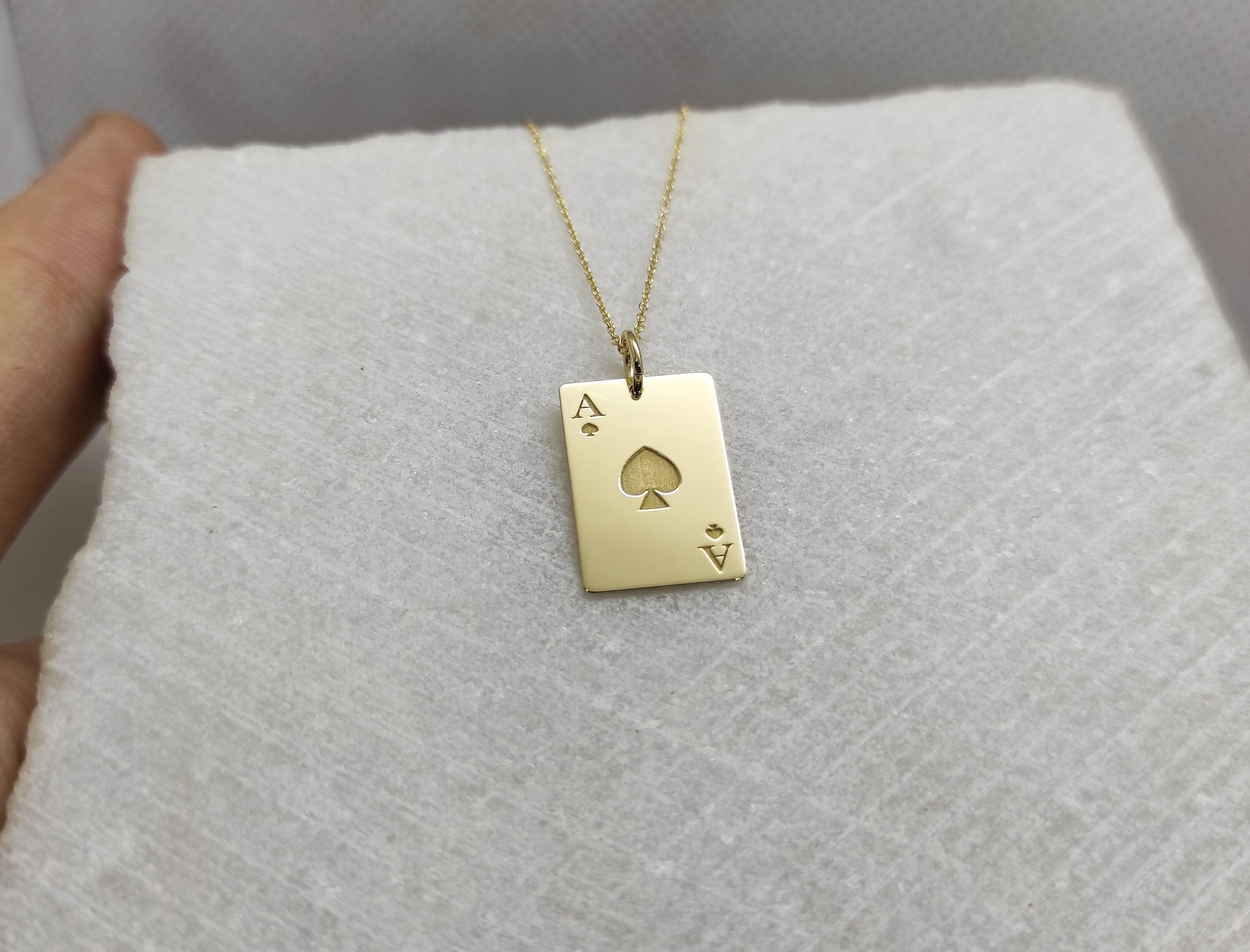 Ace of Spades Necklace Stainless Steel | Shop 35% OFF – Jewelrify