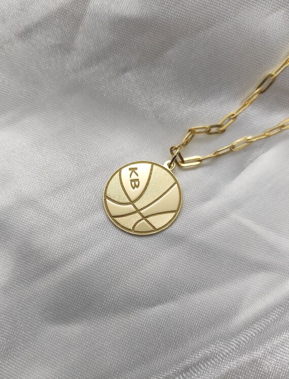 14K Gold Basketball Pendant Initials Basketball Charm - Etsy 商品の通販サイト UNDERCOVER×Supreme 14k GOLD Necklace ネックレス