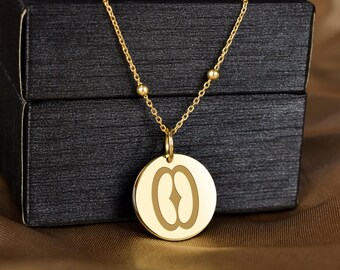 14K Solid Gold Adinkra Nyame Biribi Wo Soro Necklace, Akan Symbol Pendant