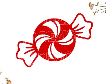 Pfefferminze SVG, süße svg, Candy Cane SVG, Zuckerstangen Bundle, Weihnachten SVG Clipart, Candy svg, Urlaub, 1xZip Ordner: SVG Dxf Eps Png