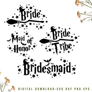 Bachelorette SVG, Bachelorette Party svg, Wizzart svg, Bride tribe svg, Cricut, Silhouette, digitaler Download, 1 x Zip-Ordner: SVG Dxf Eps Png