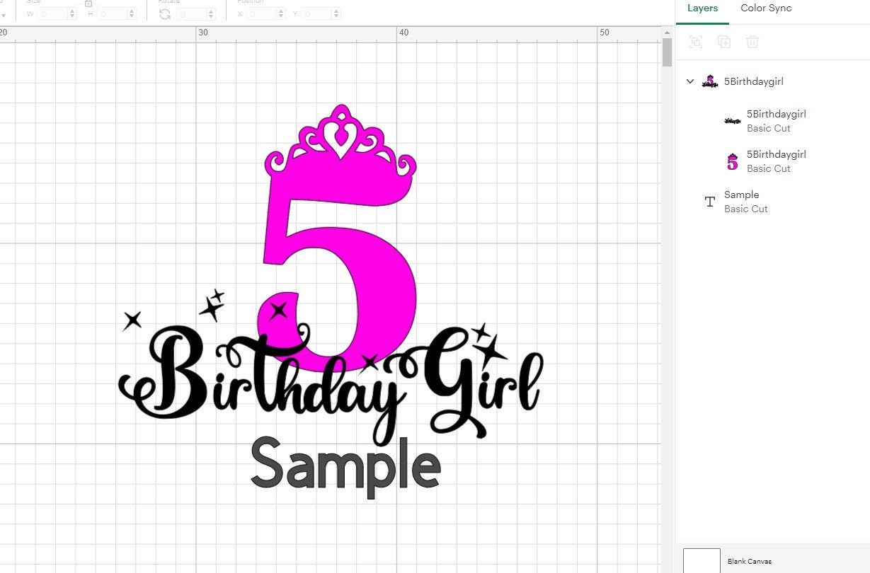 Princess 5th Birthday SVG, 5 Years Old Birthday Girl SVG