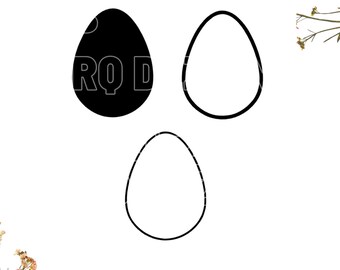 Egg SVG |  Easter svg | Cricut | Silhouette | Digital Download | Cut File | 1xZipFolder : Svg Dxf Eps Png