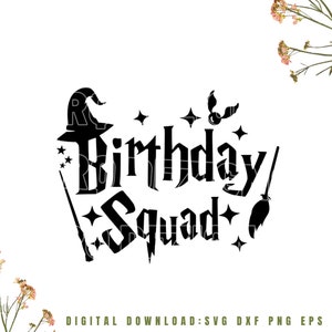 Wizard Magical Fantasy Girl Birthday | Cricut | Silhouette | Digital Download | Cut File | 1x zip folder : Svg Dxf Eps Png |
