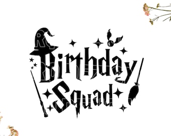 Wizard Magical Fantasy Girl Birthday | Cricut | Silhouette | Digital Download | Cut File | 1x zip folder : Svg Dxf Eps Png |
