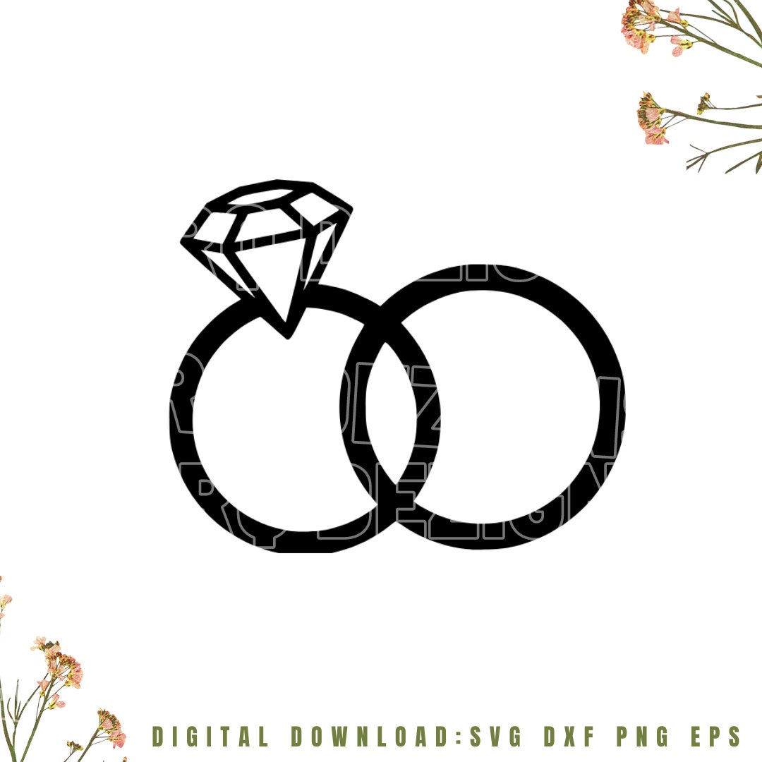 Ring Svg, Wedding Rings Svg, , Diamond Ring Svg, Bands Svg , Cricut ...