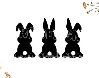 Bunny SVG, Easter bunny svg, Bunny svg, Easter svg, Rabbit svg | Cricut | Silhouette | Digital Download | Cut File SVG Dxf Eps Png