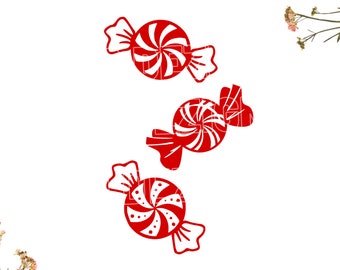 Pepparmynta-svg, söt svg, polkagris-svg, pepparmynta-svg, jul-svg, godis-svg, högtid, 1xZip-mapp: Svg Dxf Eps Png