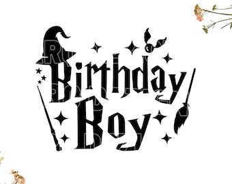 DIGITAL CLIPART: x Svg Dxf Eps Png | Wizard Magical Fantasy Boy Birthday | Cricut | Silhoutte | Digital Download | Cut File | 1xzip folder