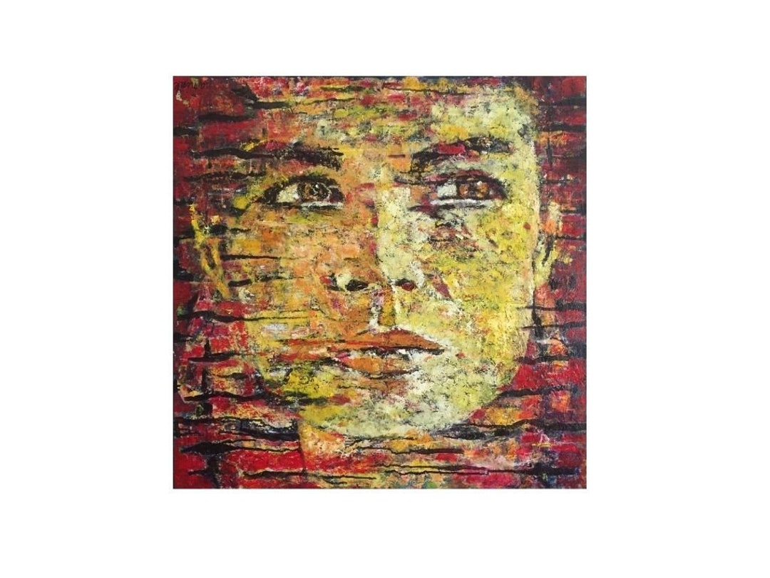 Oil Painting Face Woman Portrait Abstract Original Artwork Oil Etsy