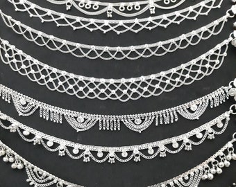 Cavigliere Vintage In Argento Per Donne E Ragazze - Gioielli Boho Per Piedi Nudi Con Catena Per Dita - 4
