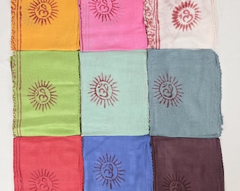 Scarf pareo sarong Indian costume cover Om Mantra Shiva Ganesh Krishna Wholesale 10 50 100 pieces