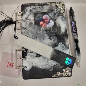 Black and white Customize notebook.
