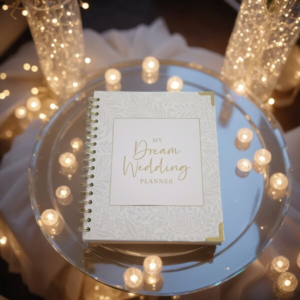 Voted best 2024 Wedding Planner/Book/Organiser - White/Gold | Engagement Gift in Luxury Box & FREE Smartphone App | Award Winning Suppliers
