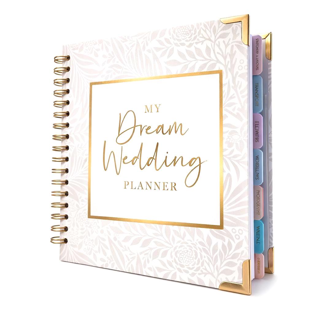 White & Gold Wedding Planner Bundle | Bride Engagement Gift Set Personalized Wedding Planner Binder: Bride Engagement Gift  main image 2