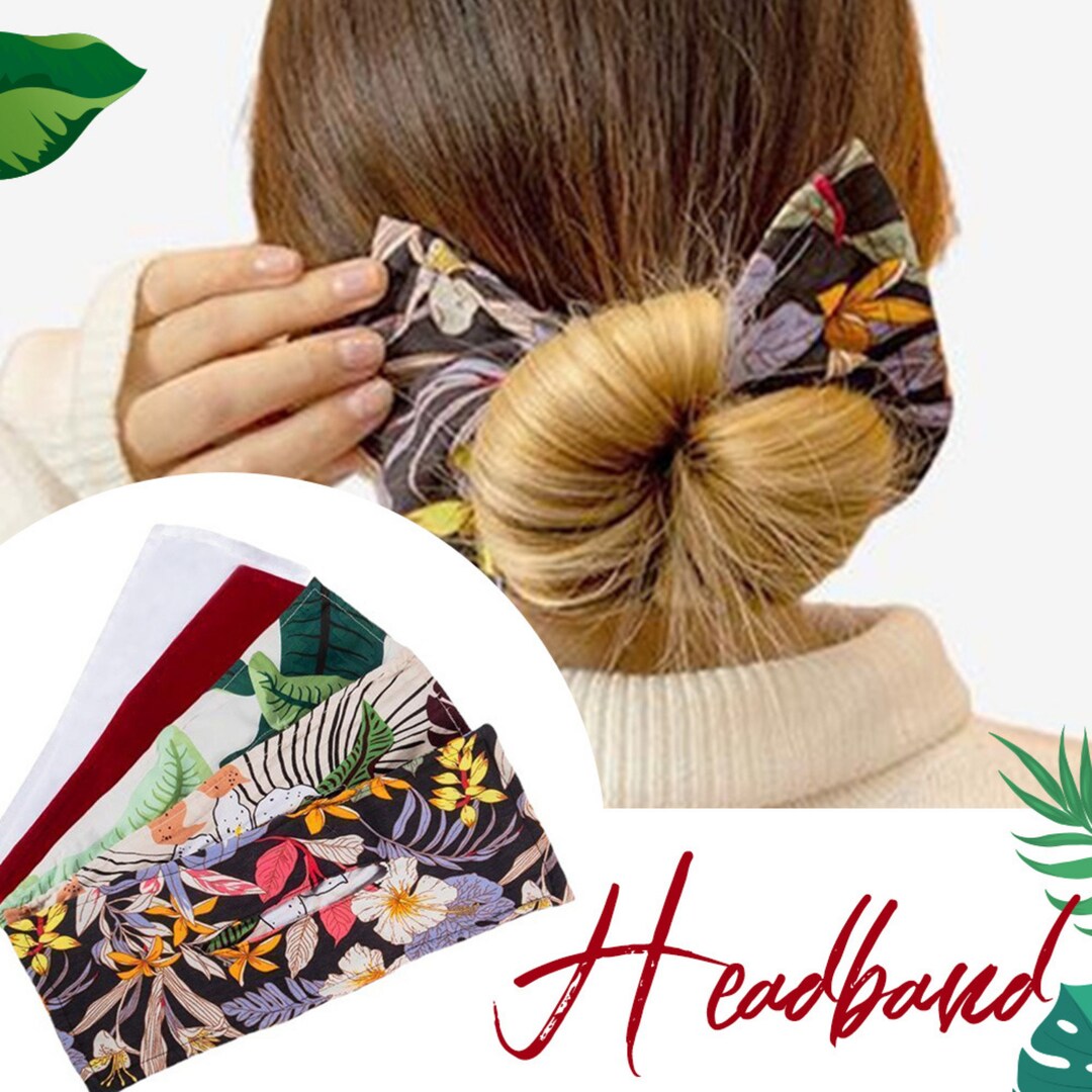 Fashion Hair Bands Women Summer Knotted Wire Headband Print Etsy
