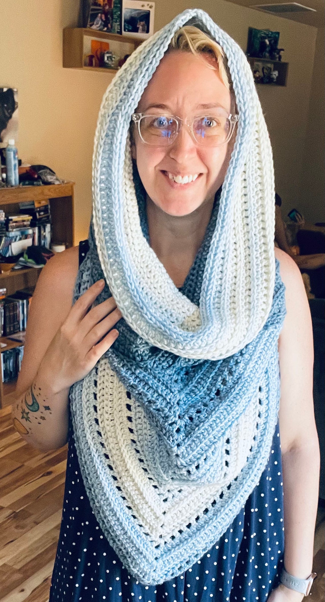 wild oleander hooded scarf crochet pattern