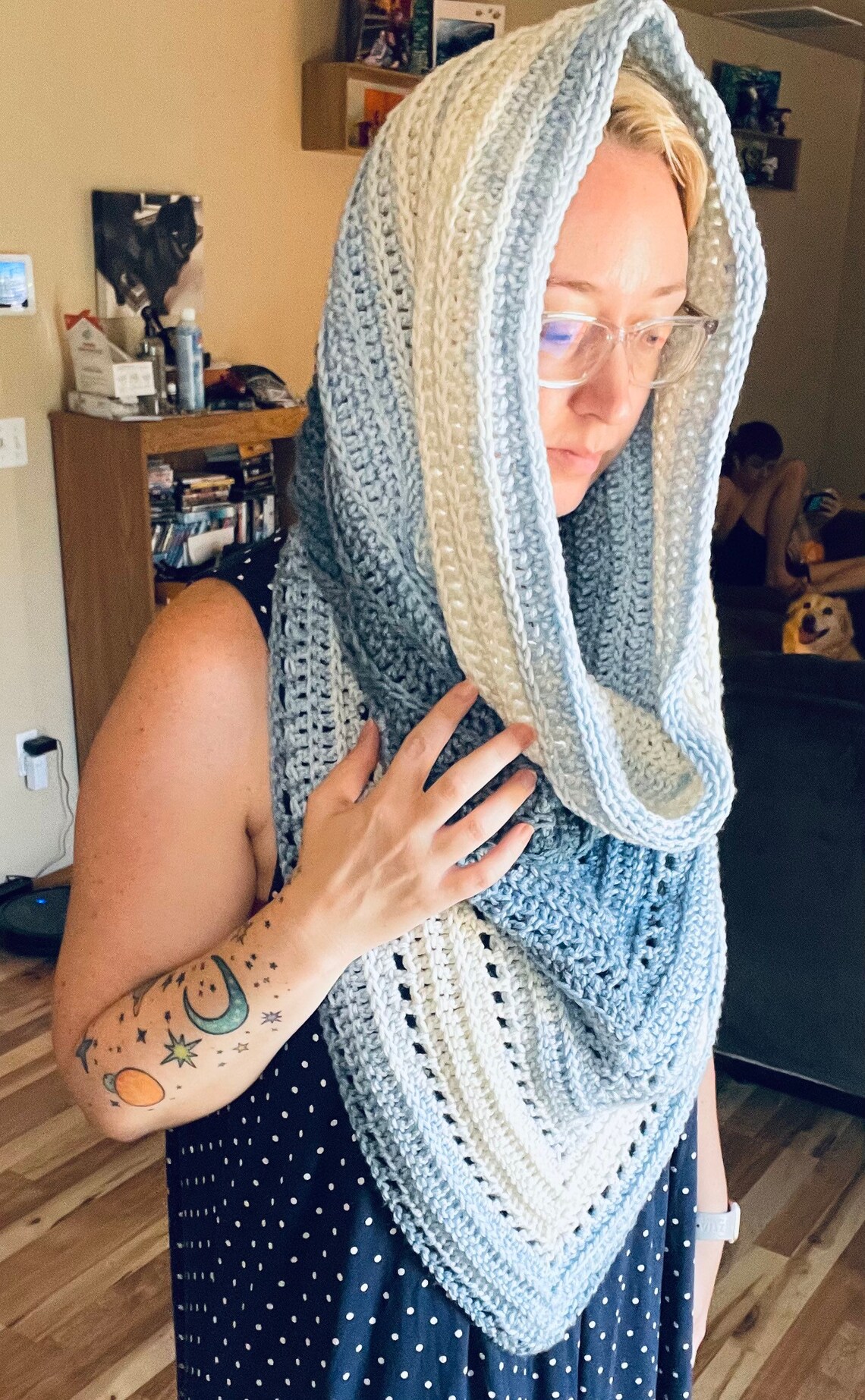 wild oleander hooded scarf crochet pattern