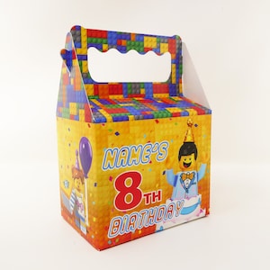 Building Blocks Children's Kids Personalised Party Boxes Bags Favour FAST POSTAGE