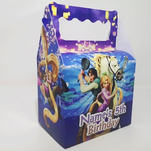 Rapunzel Tangled Children's Kids Personalised Party Boxes Bags Favour FAST POSTAGE