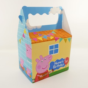 Peppa Pig  Children's Kids Personalised Party Boxes Bags Favour FAST POSTAGE