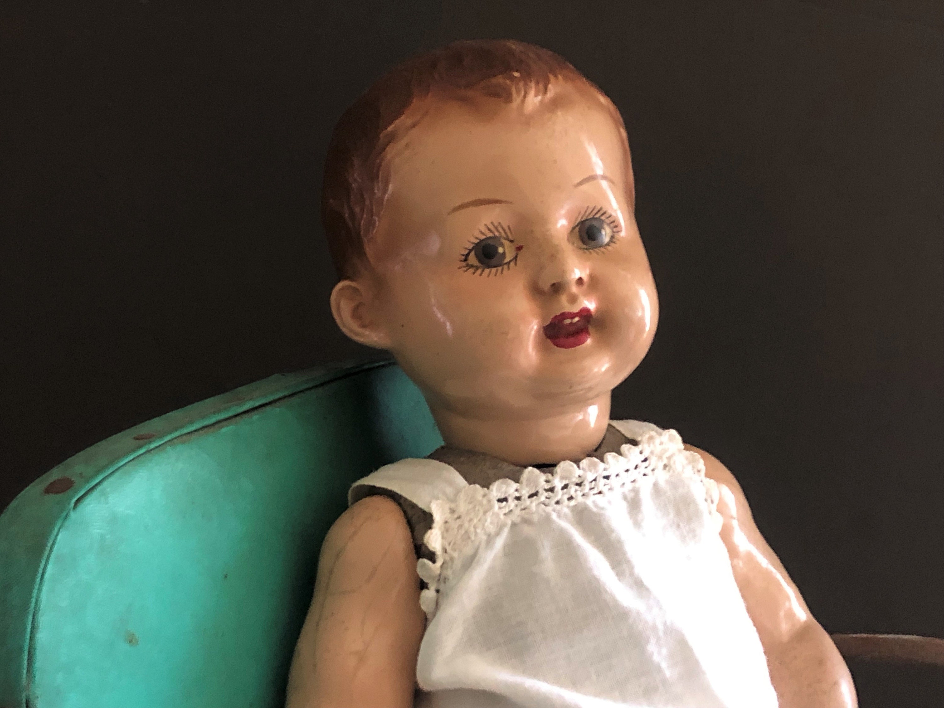 Antique Baby Doll Cardboard Body Head and Limbs Made of Wood Etsy