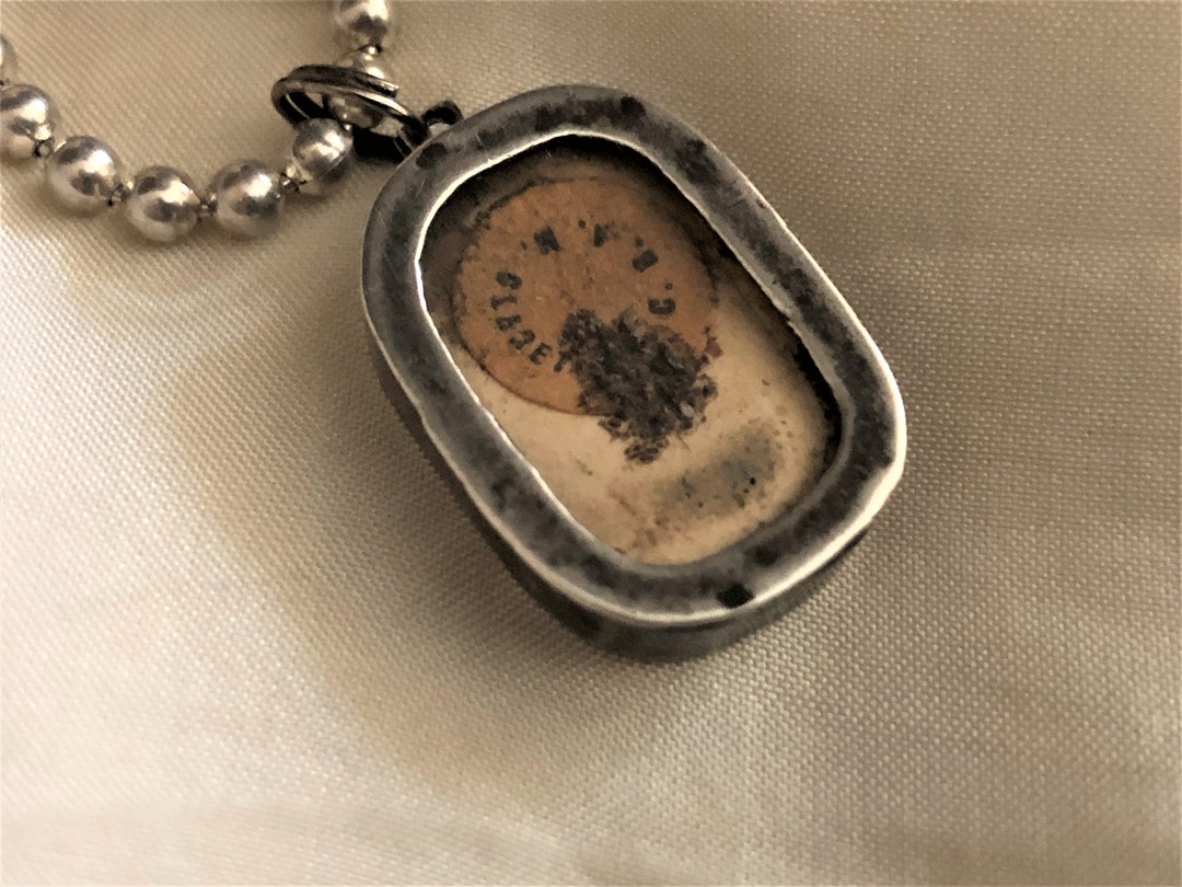 Antique Spanish Reliquary Locket Pendant Saint Anthony Mary Claret
