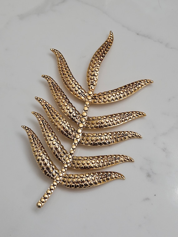 Joan Rivers Gold Plated Palm Brooch