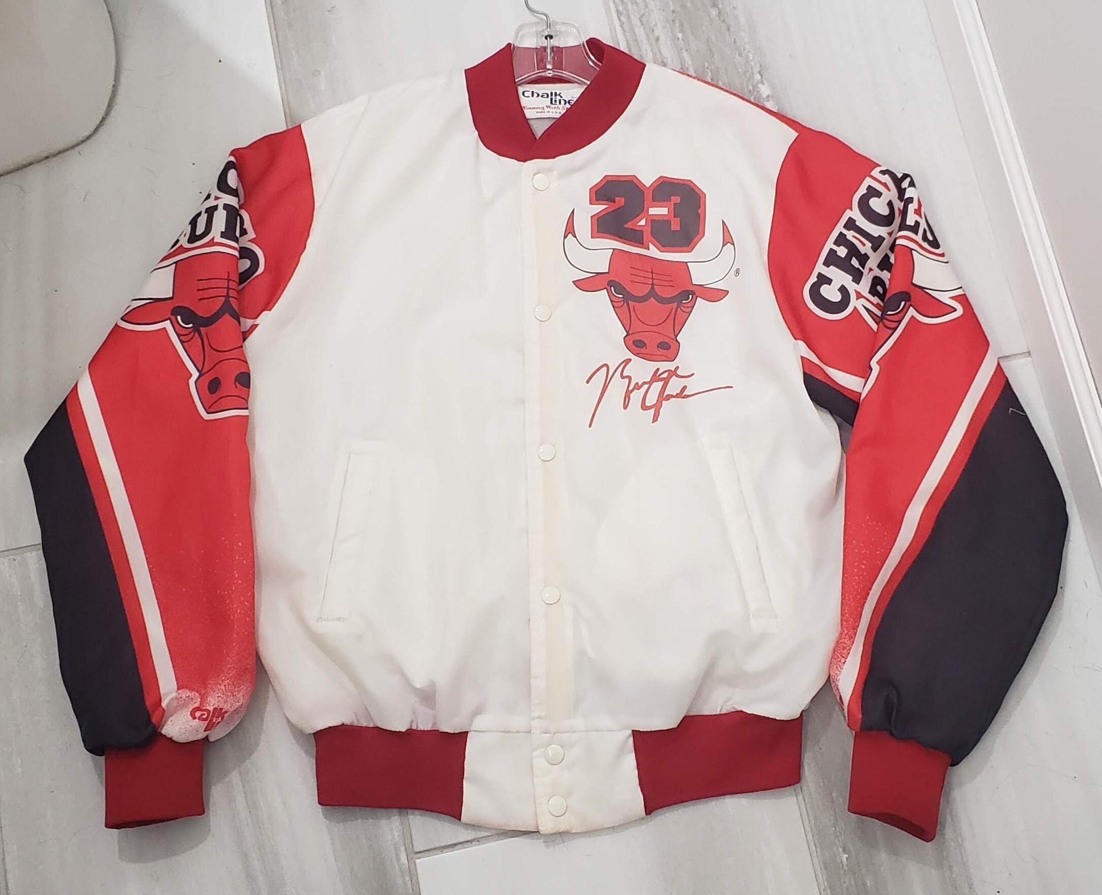 裄丈76【極希少品】Chalk Line 90's Chicago BULLS USA製 - スタジャン