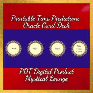 Prédiction du temps Oracle Deck | PDF imprimable de 78 cartes | Lectures psychiques et tarots | Téléchargement instantané