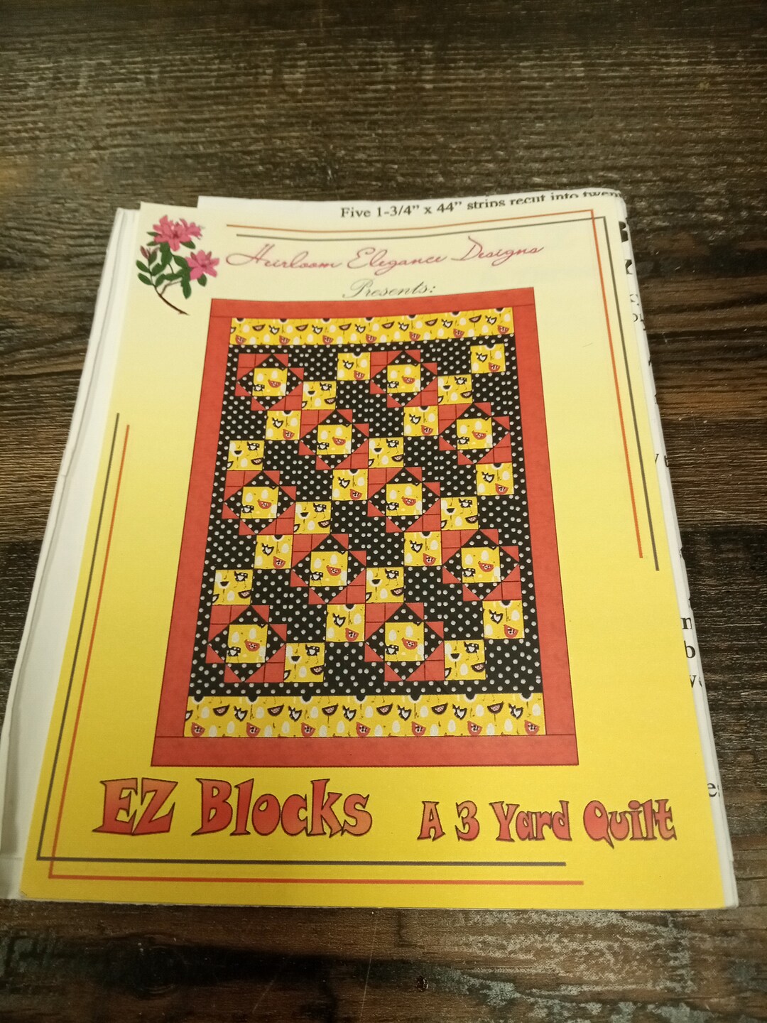 EZ Quilt Pattern by Heirloom Elegance Designs Uncut Etsy