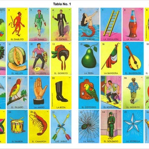 Loteria Mexicana para Imprimir com 110 Mesas + 54 Cartas + Regras + Músicas