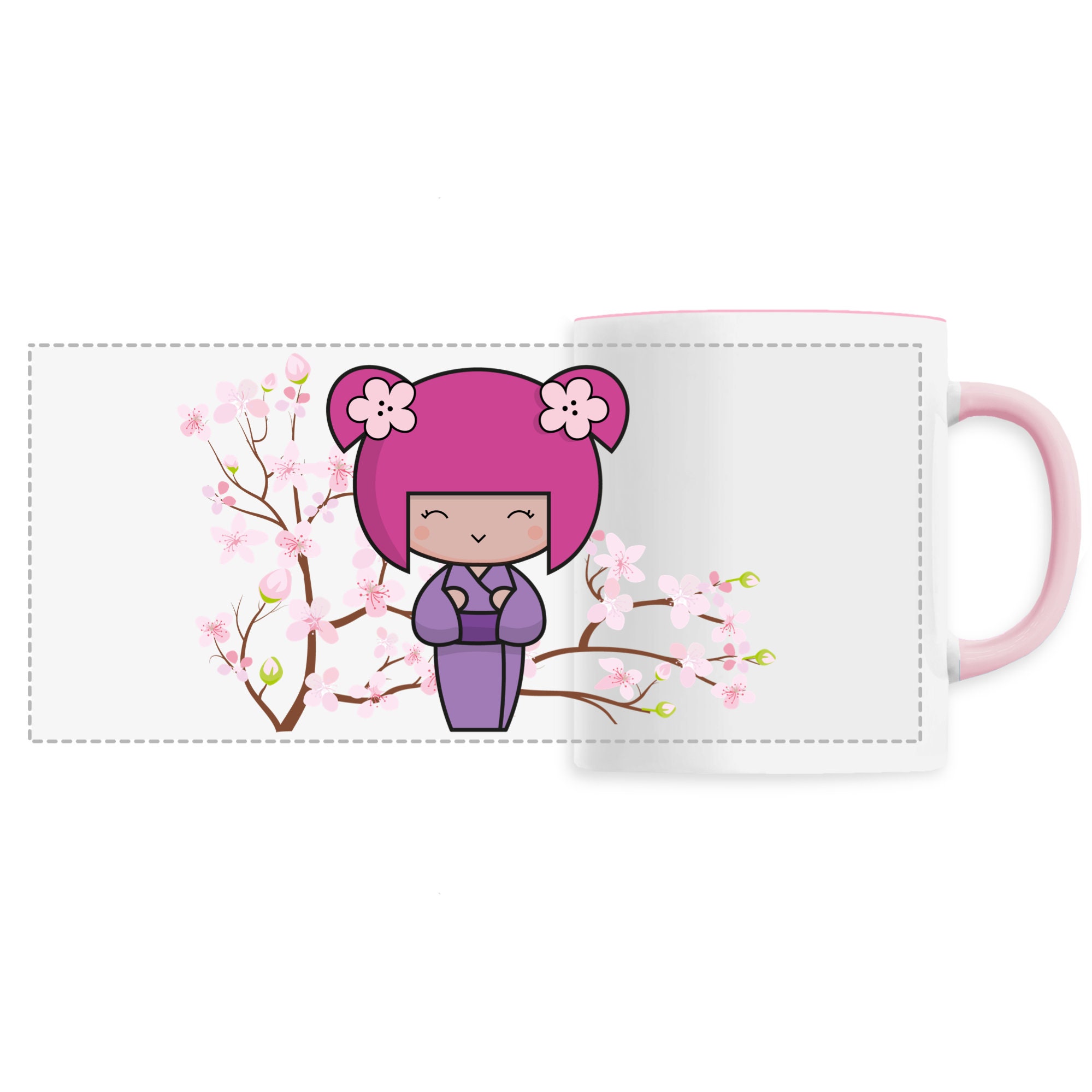 Mug Panoramique Pinku Kokeshi