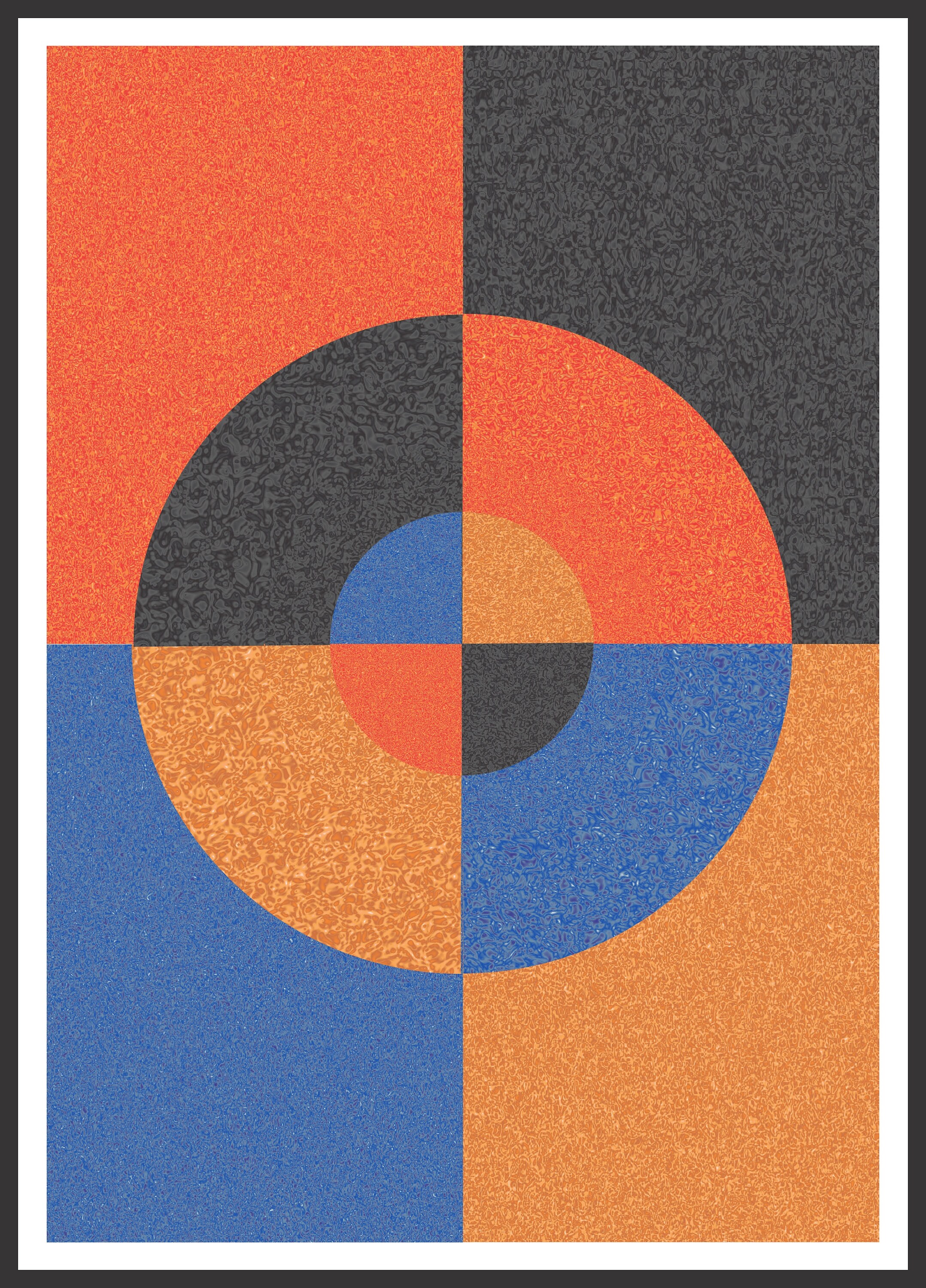 Abstract circle geometric Art Minimalist Home Decor Etsy