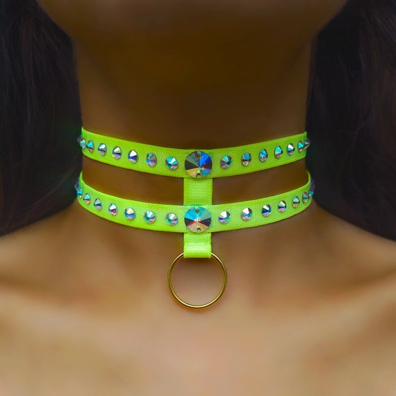 Diamond Choker sm Collar Discreet O Ring Choker Collar Etsy