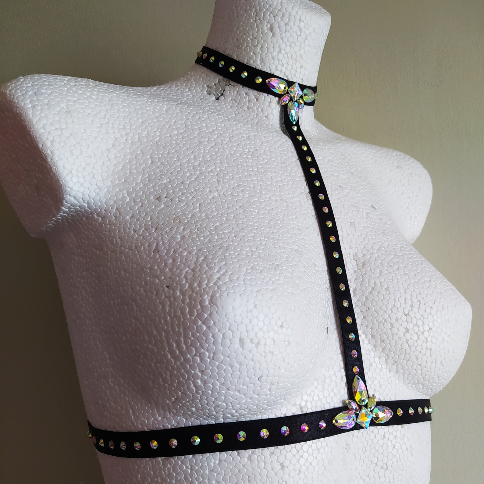 Open Bra Harness Jewelry Rhinestone Bra Body Harness Fashion Etsy