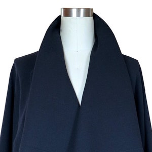 Wolle MANTEL schwarz Jacke neu OVERSIZE Stil LAGENLOOK Doubleface Einheitsgröße Onesize