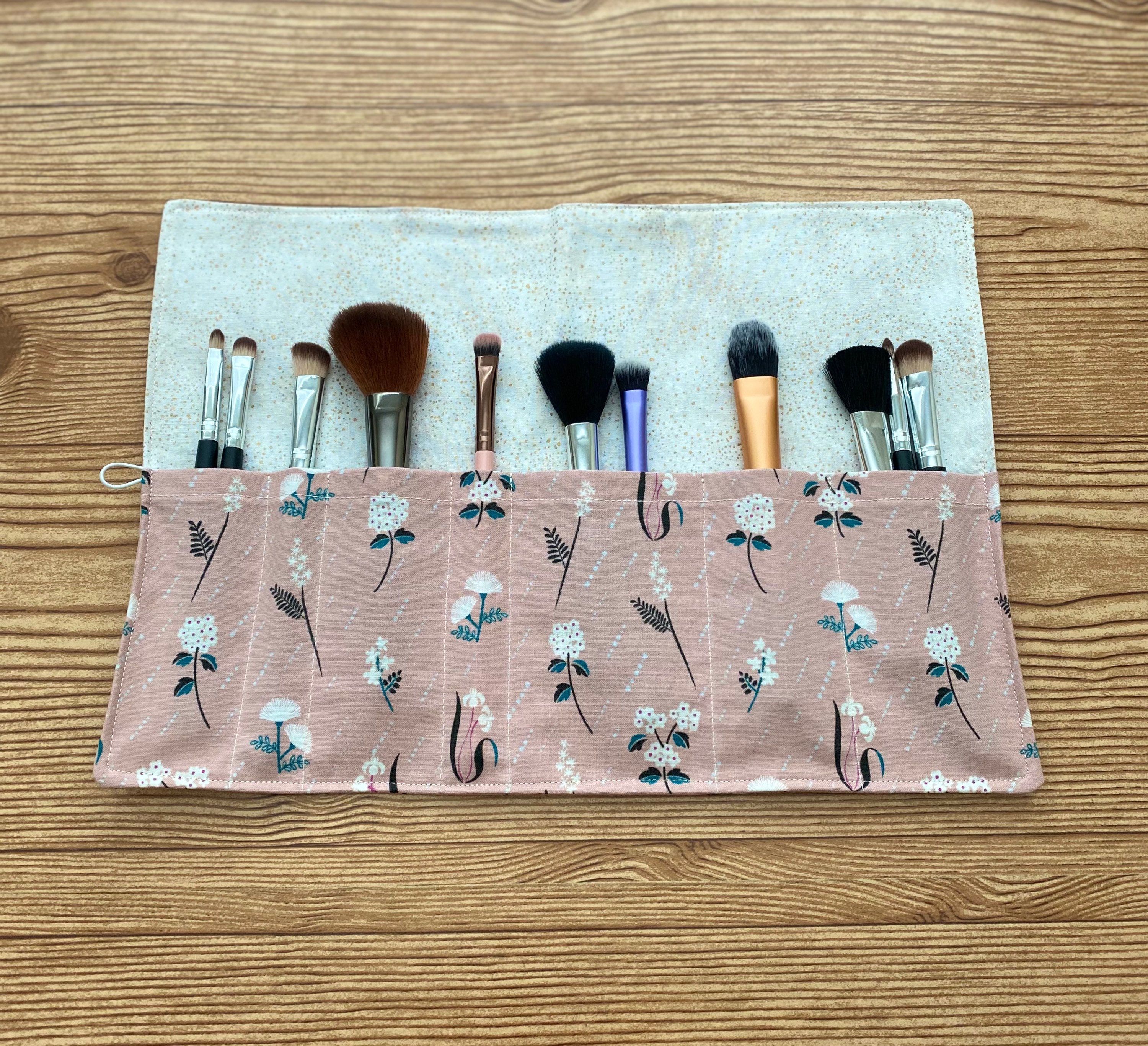 Makeup Brush Roll-floral-travel Makeup Brush Oranizer-makeup Brush